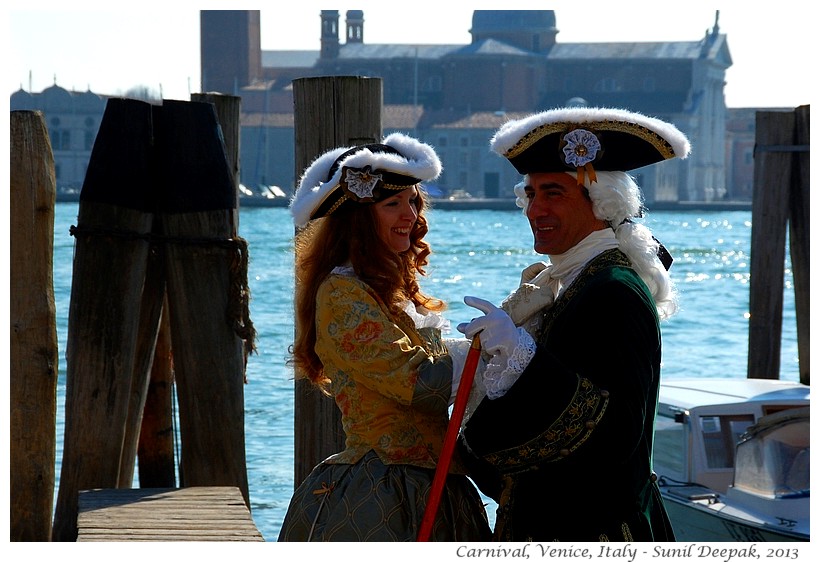 Couples, Venice carnival, Italy - Images by Sunil Deepak