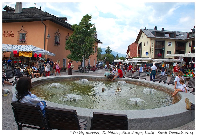 Weekly market, Dobbiaco, Alto Adige, Italy - Images by Sunil Deepak