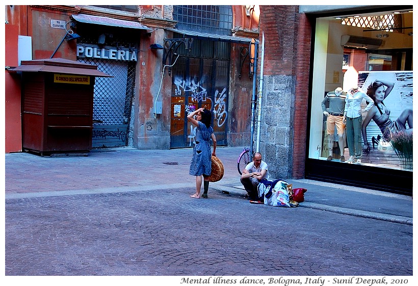 Dance to express depression, Bologna, Italy - Images by Sunil Deepak