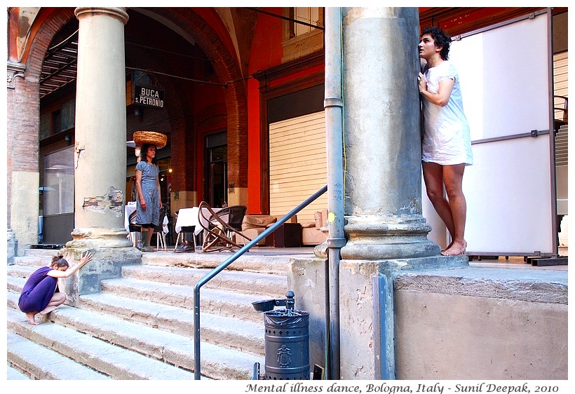 Dance to express depression, Bologna, Italy - Images by Sunil Deepak