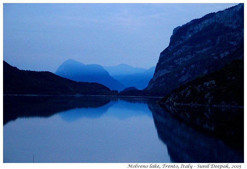 Evening, Molveno lake, Trento, Italy - Images by Sunil Deepak