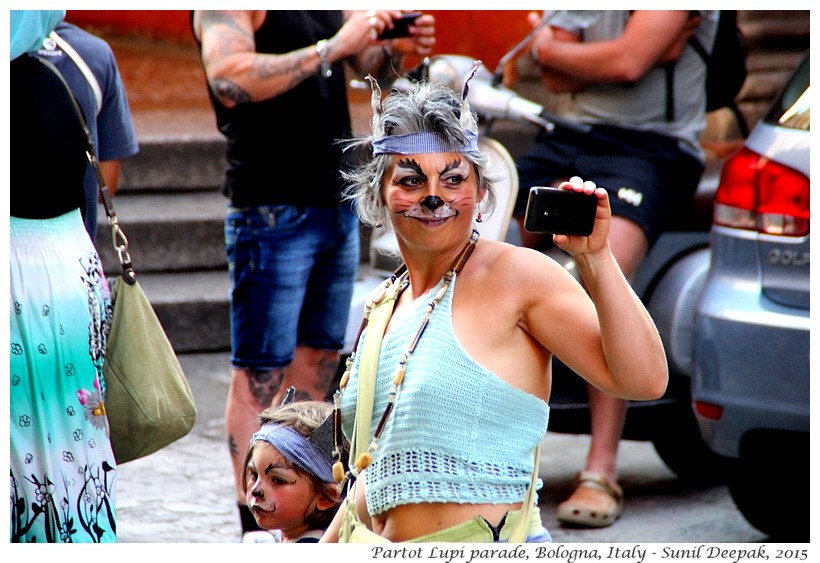 Photographers at Partot Lupi parade, Bologna, Italy - Images by Sunil Deepak