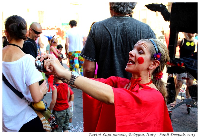 Photographers at Partot Lupi parade, Bologna, Italy - Images by Sunil Deepak