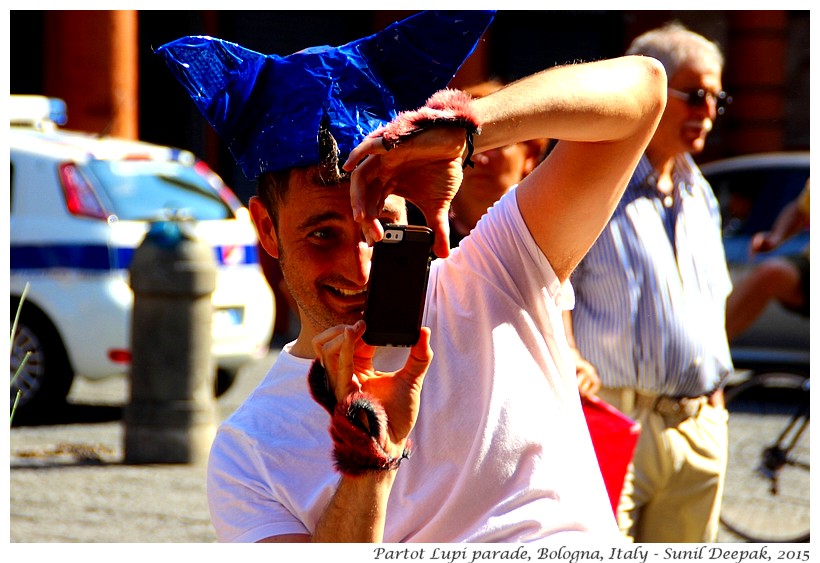 Photographers at Partot Lupi parade, Bologna, Italy - Images by Sunil Deepak