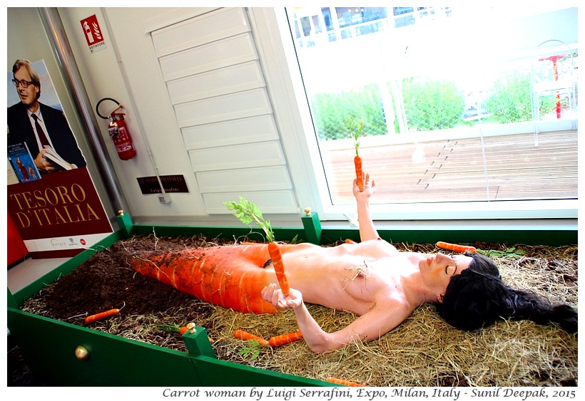 Carrot woman, Expo 2015, Milan, Italy - Images by Sunil Deepak