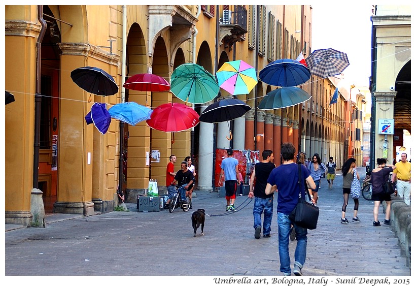 Umbrella art installation, Bologna, Italy - Images by Sunil Deepak