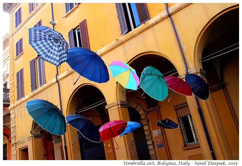 Umbrella art installation, Bologna, Italy - Images by Sunil Deepak