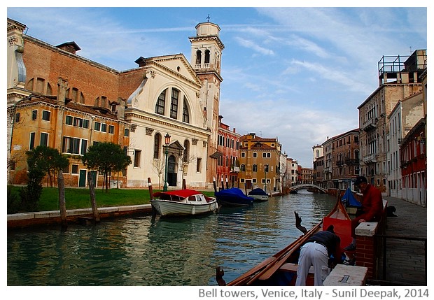 Bell towers, Venice, Italy - images by Sunil Deepak, 2014
