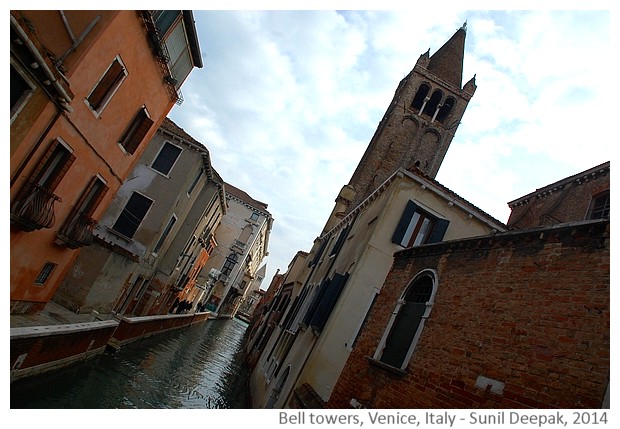 Bell towers, Venice, Italy - images by Sunil Deepak, 2014