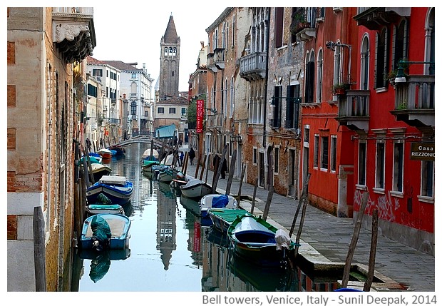 Bell towers, Venice, Italy - images by Sunil Deepak, 2014