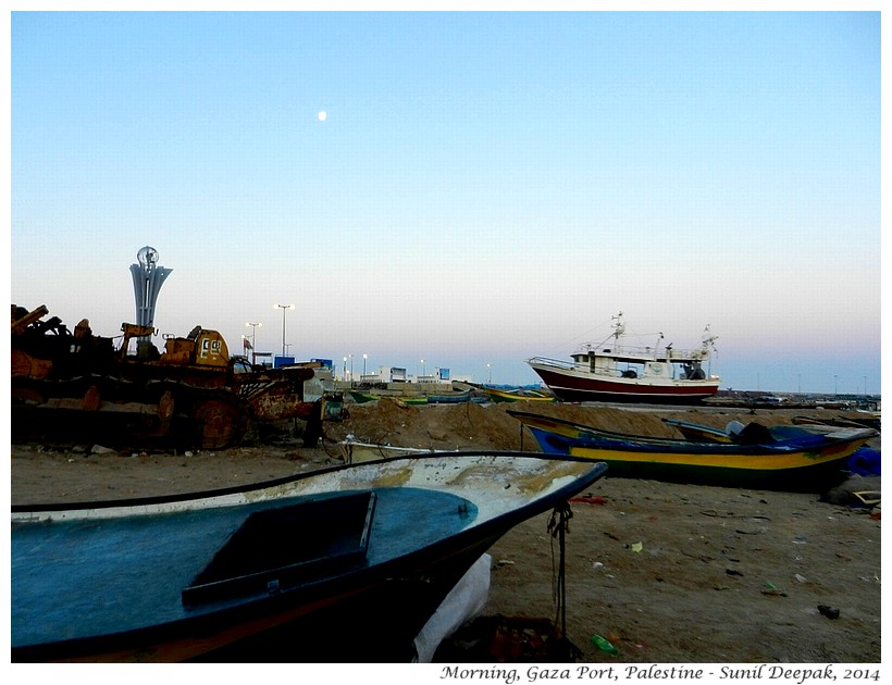 Early morning at Gaza Port, Palestine - Images by Sunil Deepak