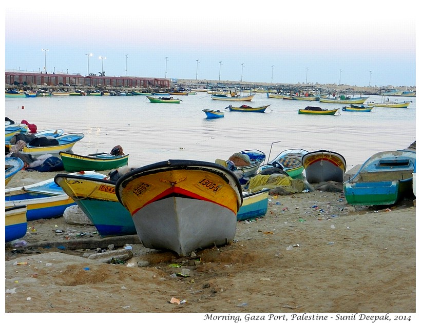 Early morning at Gaza Port, Palestine - Images by Sunil Deepak