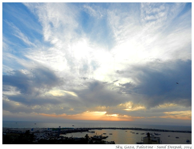 Sky of Gaza, Palestine - Images by Sunil Deepak