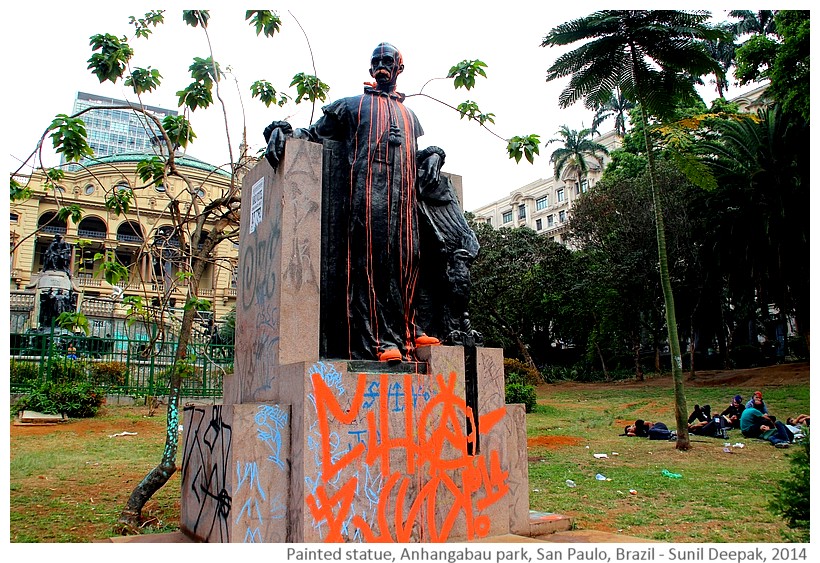 Boscolo statue, Anhangabau park, Sao Paolo, Brazil - Images by Sunil Deepak, 2014