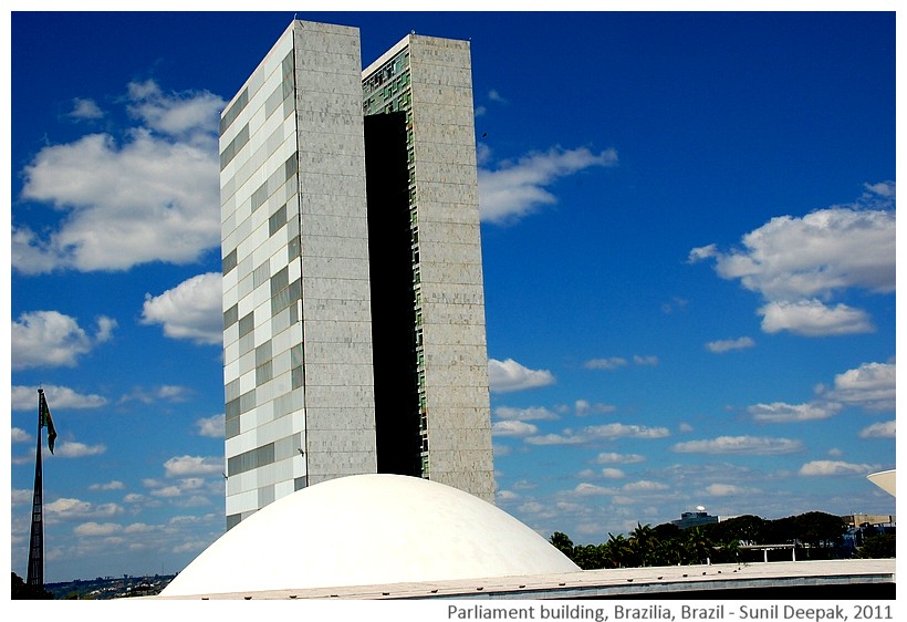 National parliament building, Brazilia, Brazil - Images by Sunil Deepak, 2011