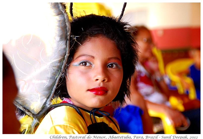 Children in dance costumes, Abaetetuba, Brazil - Images by Sunil Deepak