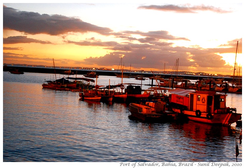 Evening at Port of Salvador, Bahia, Brazil - Images by Sunil Deepak