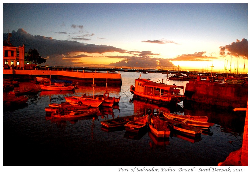 Evening at Port of Salvador, Bahia, Brazil - Images by Sunil Deepak