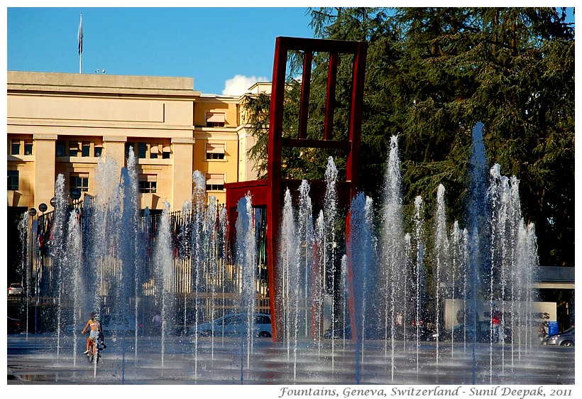 Most beautiful fountains - Switzerland, Geneva - Images by Sunil Deepak