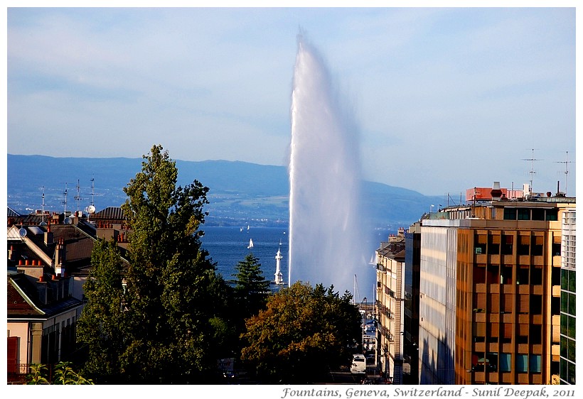 Most beautiful fountains - Switzerland, Geneva - Images by Sunil Deepak