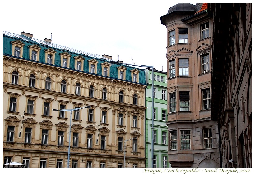 Turkish blue buildings, New York, USA - Images by Sunil Deepak