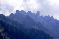 Mountains around Braie lake, Alto Adige, Italy