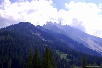 Mountains around Braie lake, Alto Adige, Italy