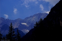 Mountains around Braie lake, Alto Adige, Italy