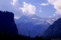 Mountains around Braie lake, Alto Adige, Italy