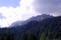 Mountains around Braie lake, Alto Adige, Italy