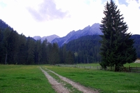 Mountains around Braie lake, Alto Adige, Italy