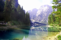 Braie lake, South Tyrol, Italy