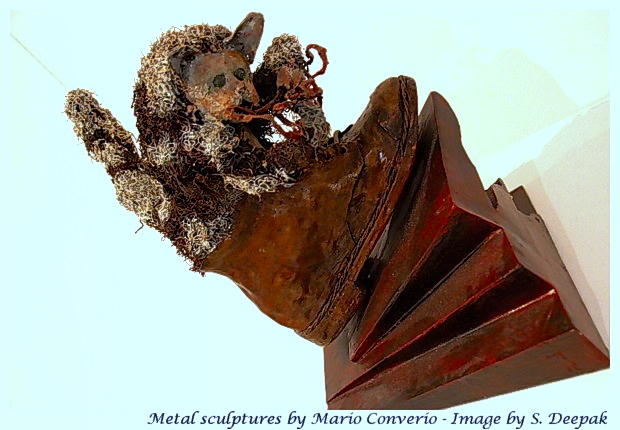 Metal sculptures of Mario Converio - Images by Sunil Deepak