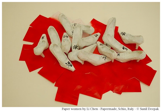 Li Chen, Papermade Exhibition, Schio, Italy picture by Sunil Deepak