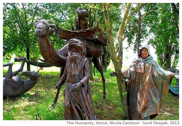 Nicola Zamboni and his sculptures - images by Sunil Deepak, 2013