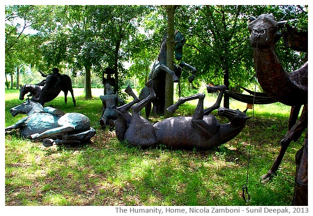 Nicola Zamboni and his sculptures - images by Sunil Deepak, 2013