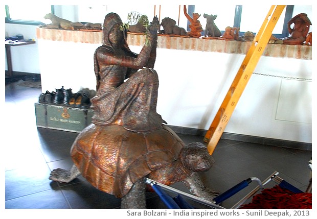 Sara Bolzani's India inspired sculptures - images by Sunil Deepak, 2013