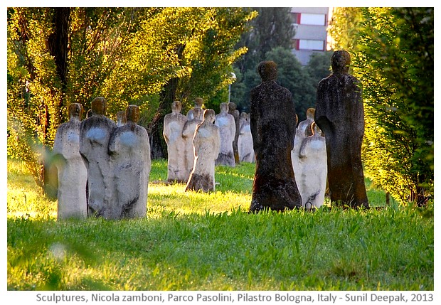 Pilastro park statues, Sculptures by Nicola Zamboni & Sara Bolzani - images by Sunil Deepak, 2014