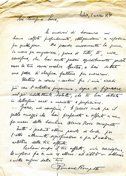 Lettera Romana Rompato