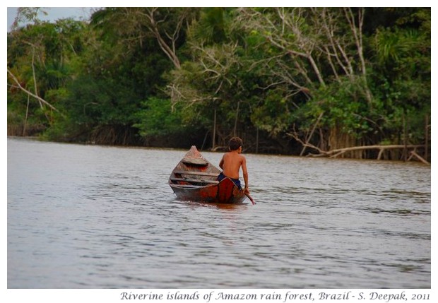 River islands in Amazon rain forest, images by S. Deepak