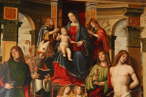 Alterpiece by Francia, Bentivoglio chapel, San Giacomo church, Bologna, Italy