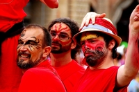 Wall papers in red, Italy