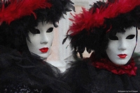 Costumes and masks from Venice Carnival, Italy