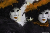 Costumes and masks from Venice Carnival, Italy