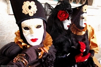 Costumes and masks from Venice Carnival, Italy