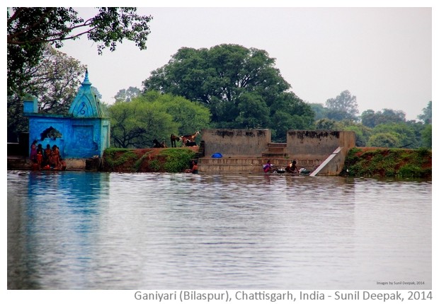 Ponds, rice fields & temples from Bilaspur India