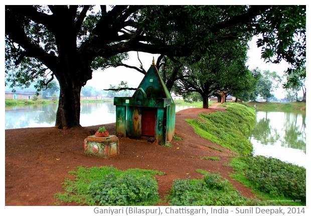 Ponds, rice fields & temples from Bilaspur India