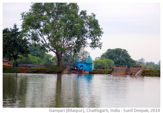 Ponds, rice fields & temples from Bilaspur India