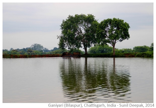 Ponds, rice fields & temples from Bilaspur India