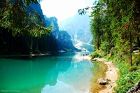 Braie lake, South Tyrol, Italy